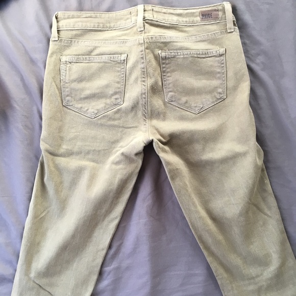 PAIGE Jane Zip Crop Jeans in Sahara Green - Picture 5 of 5